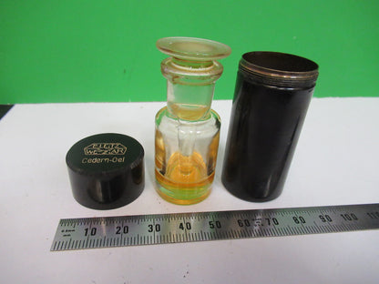 ANTIQUE ERNST LEITZ CEDAR OIL CANISTER RARE MICROSCOPE PART AS PICTURED X5-A-22