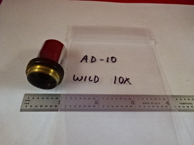 MIKROSKOP WILD HEERBRUGG SWISS OBJECTIVE 10X OPTICS AS IS B#AD-10