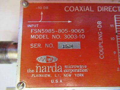 Narda Directional Coupler EMI Testing RF Microwave Frequency GHz