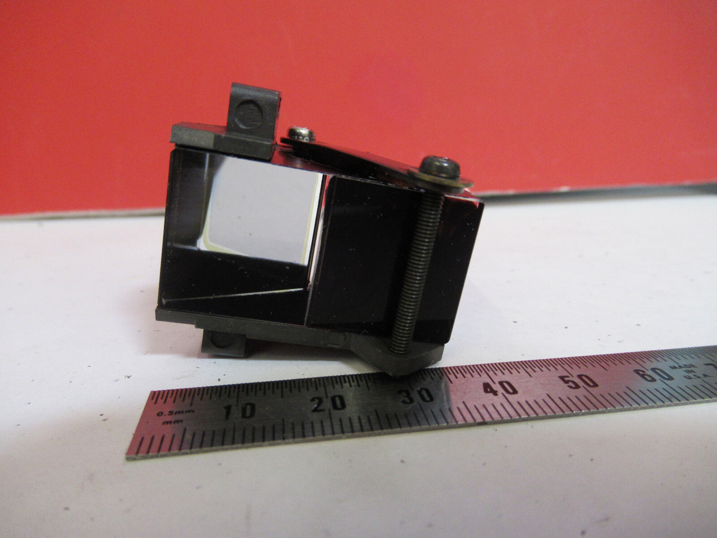 MEIJI JAPAN MOUNTED GLASS PRISM MICROSCOPE PART AS PICTURED X8-B-38