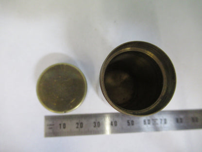 ANTIQUE BRASS GRUNOW RARE EMPTY OBJECTIVE CANISTER AS PICTURED &R9-B-05