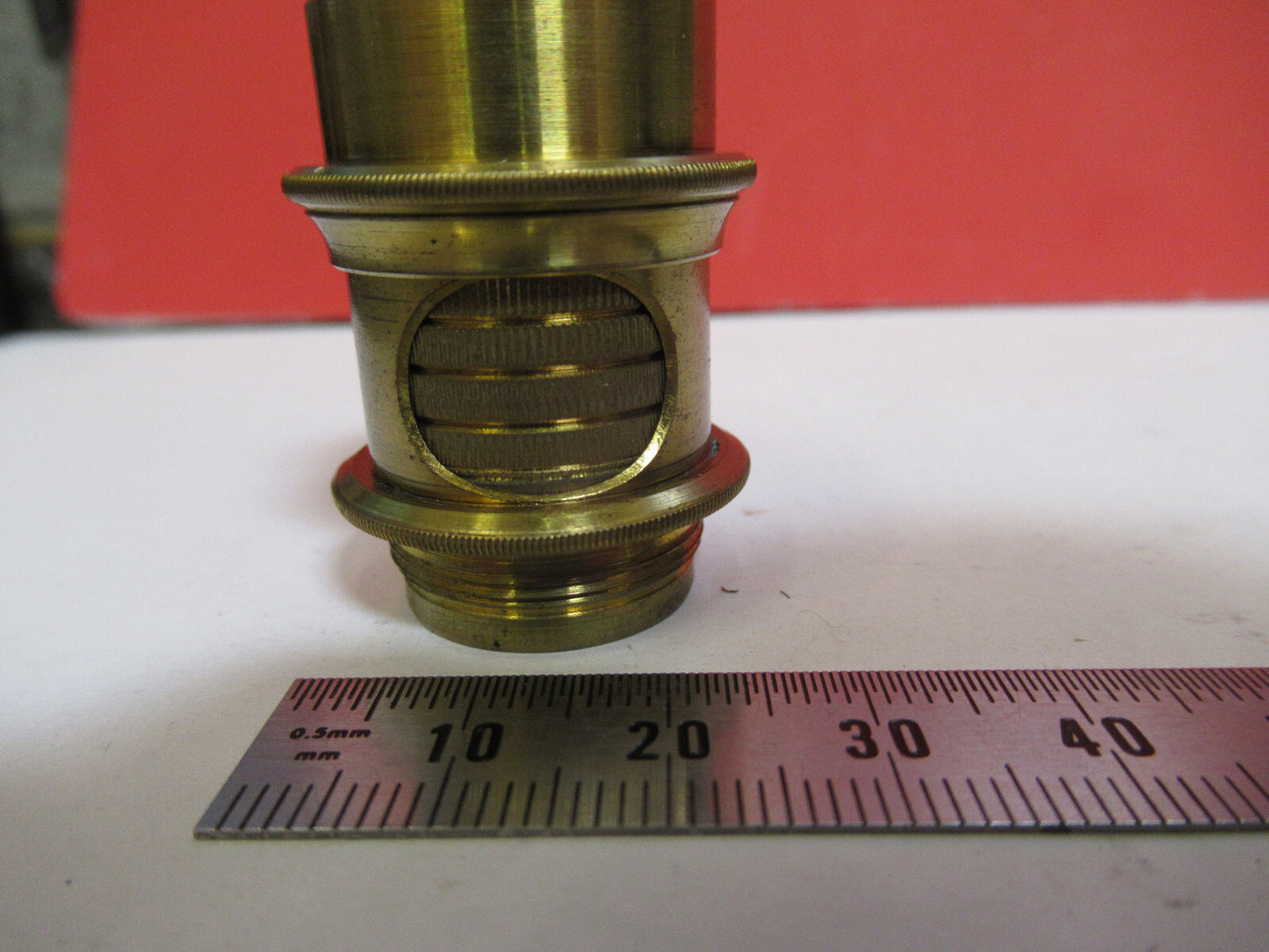ANTIQUE BRASS UK CONDENSER BECK POLARIZER POL MICROSCOPE AS PICTURED &F8-A-59