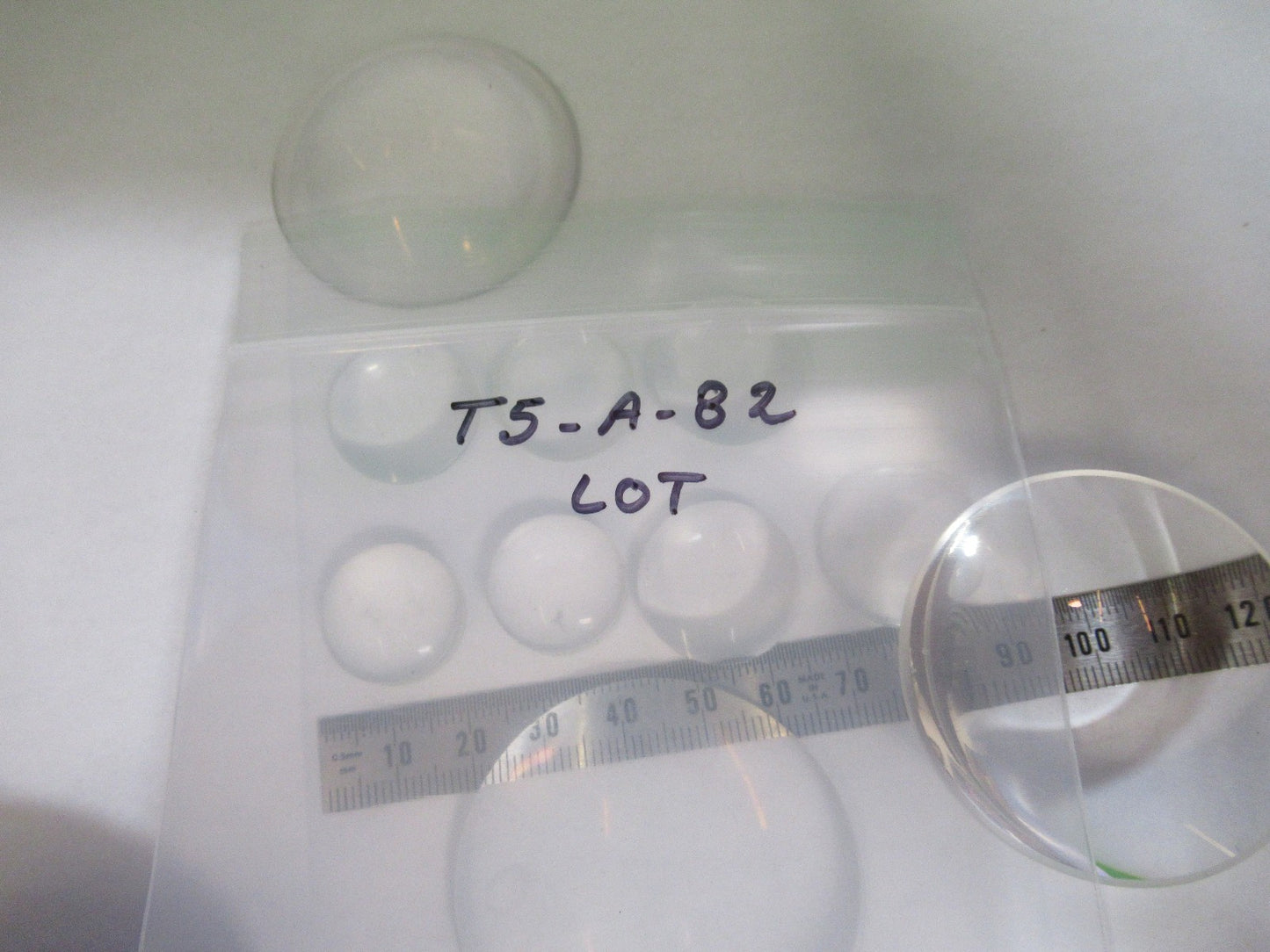 OPTICAL MICROSCOPE LOT LENSES CONVEX CONCAVE OPTICS AS PICTURED T5-A-82