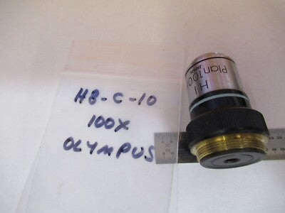 OLYMPUS JAPAN OBJECTIVE HI 100X OPTICS MICROSCOPE PART AS PICTURED &H8-C-10