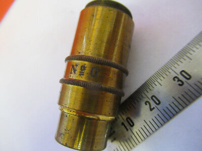 ANTIQUE BRASS SEIBERT GERMANY OBJECTIVE "O" MICROSCOPE PART AS PICTURED #F6-B-93