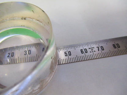 OPTICAL PLANO CONCAVE LENS THICK GLASS MIL SPEC OPTICS AS PICTURED V3-A-08