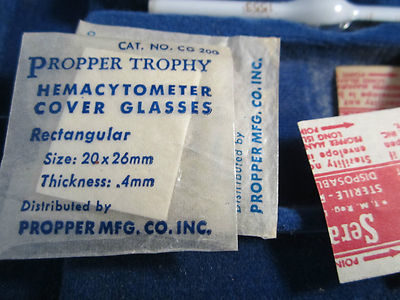 Vintage Propper Trophy Hemacytometer Blood Pipettes Lot