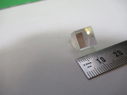 OPTICAL BK7 GLASS PRISM  MIL SPEC OPTICS MICROSCOPE PART AS PICTURED 80-B-02