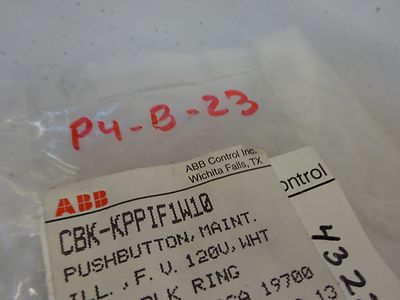 ABB CONTROL CBK-KPPIF1W0 PUSH BUTTON WHITE #P4-B-23