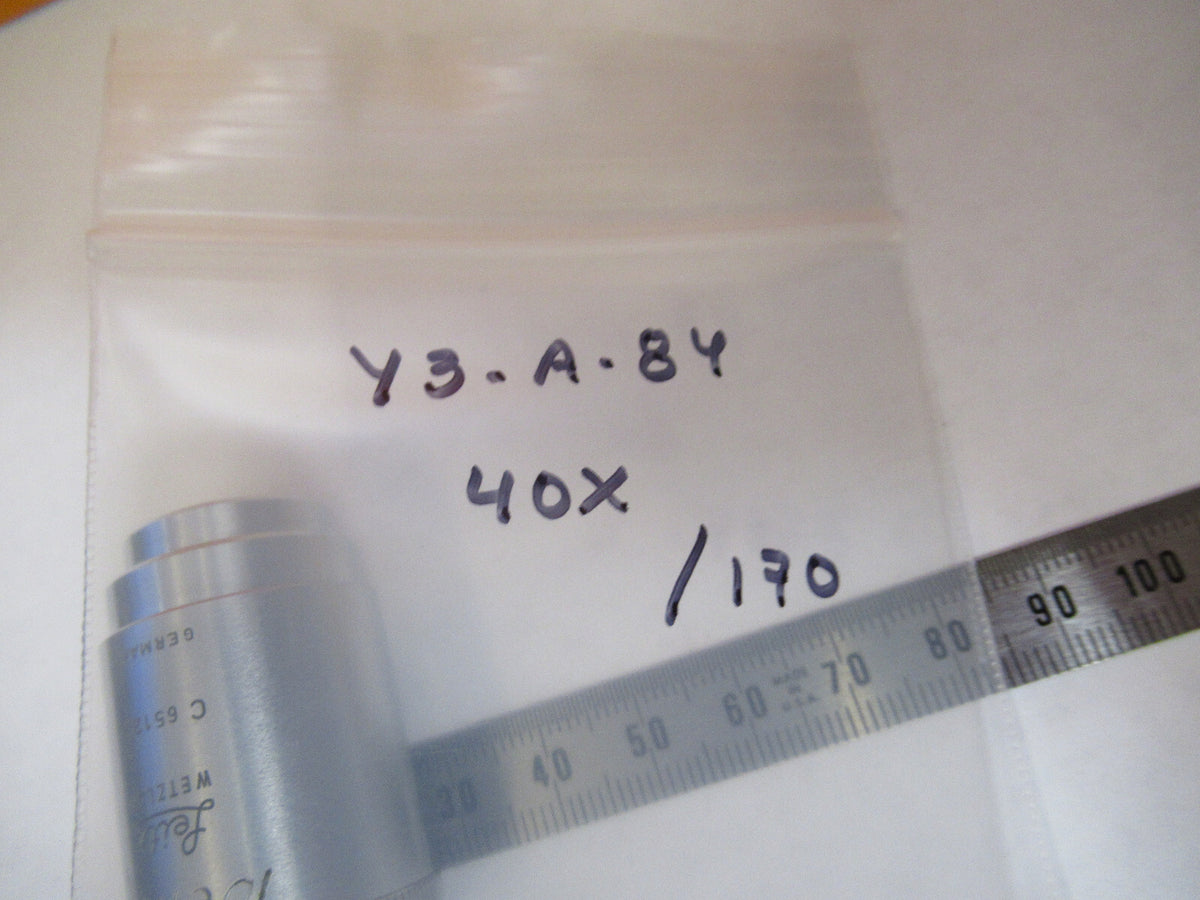 LEITZ WETZLAR 40X /170 OBJECTIVE LENS OPTIC MICROSCOPE PART AS PICTURED Y3-A-84