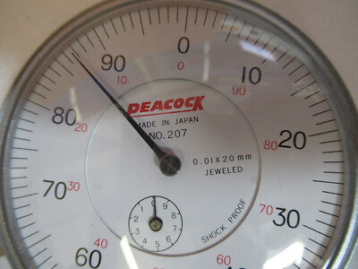 PEACOCK JAPAN MICROMETER NO. 207 PRECISION DIAL METROLOGY AS PICTURED &P2-A-85