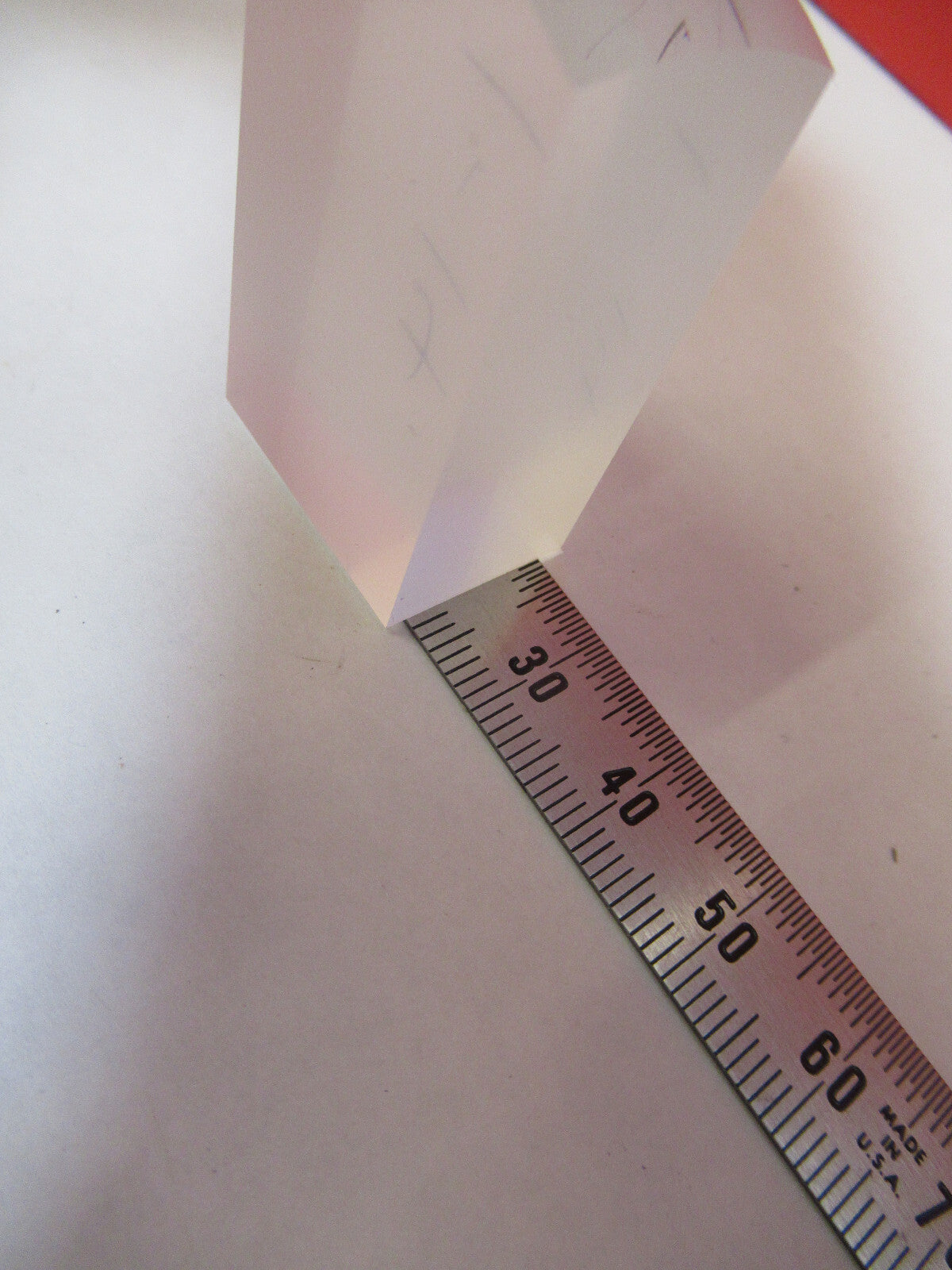 OPTICAL RECTANGULAR CONVEX LENS UNCOATED OPTICS  AS PICTURED T1-A-74