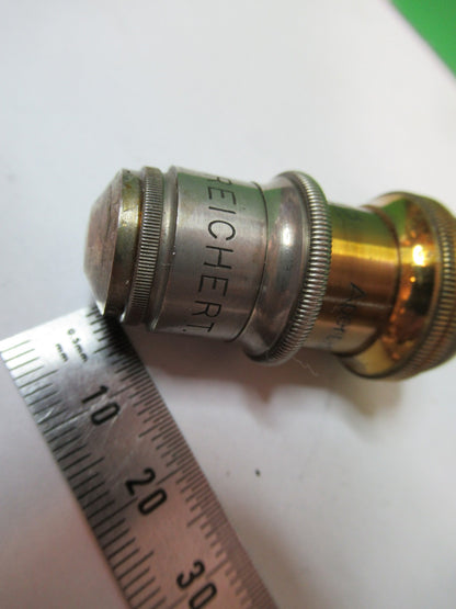 ANTIQUE BRASS REICHERT AUSTRIA OBJECTIVE MICROSCOPE PART AS PICTURED T6-A-39