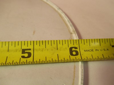 GLASS PLATE 6" DIAMETER STAGE MICROSCOPE PART OPTICS AS PICTURED &FT-4-35