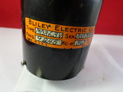 VINTAGE BLILEY ELECTRIC QUARTZ FREQUENCY RESONATOR MO3 6.3V AS IS &55R-A-07