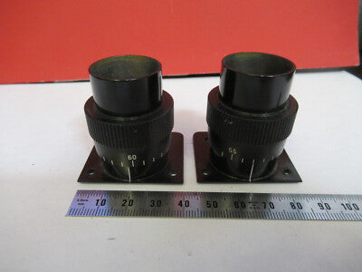Ernst Leitz Wetzlar Brass Ocular Holder Pair Microscope Part