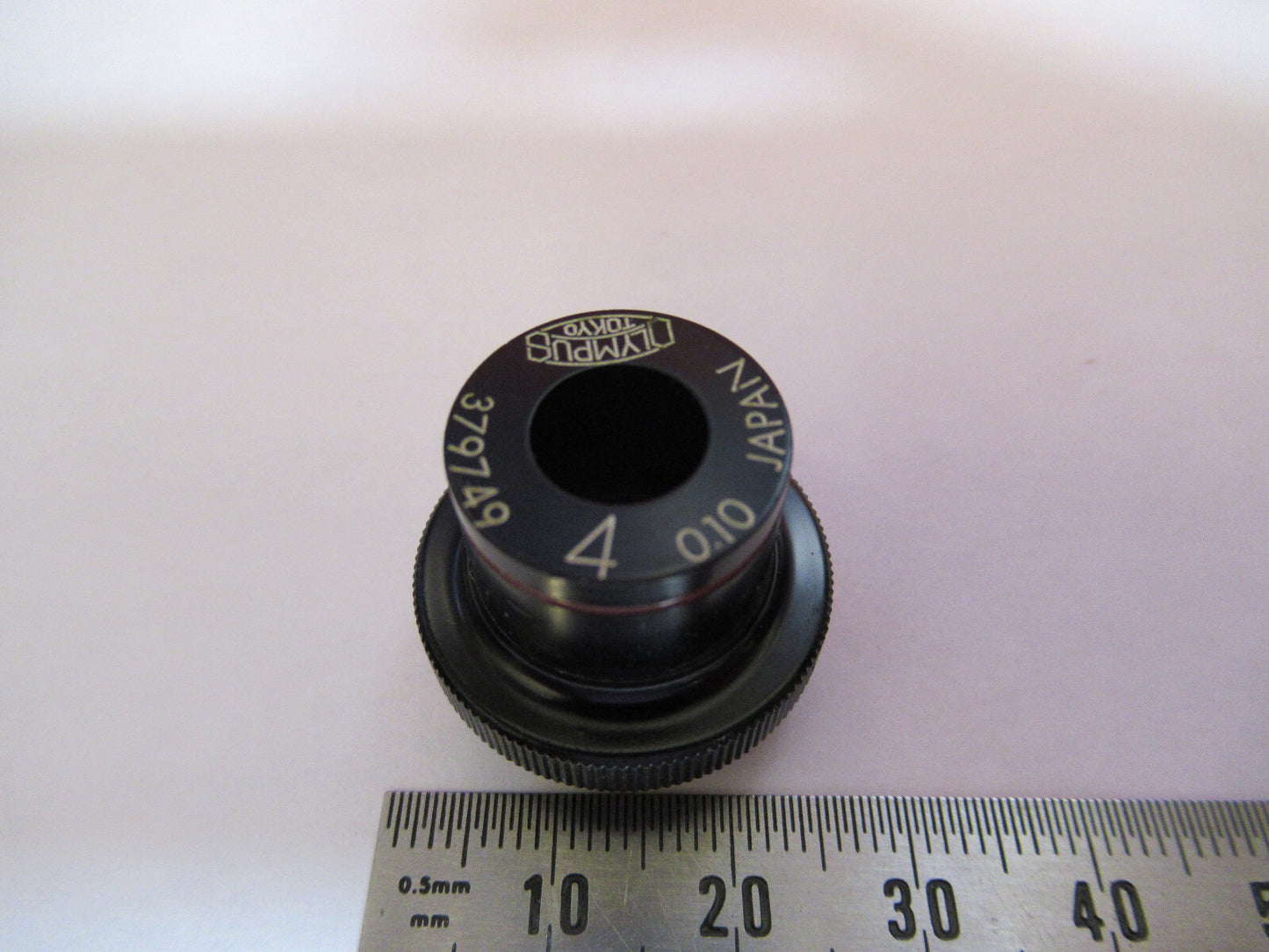 OLYMPUS JAPAN 4X LENS OBJECTIVE MICROSCOPE PART AS PICTURED T9-A-02