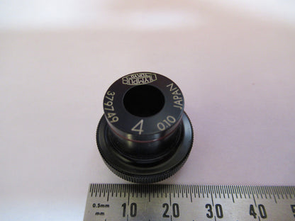 OLYMPUS JAPAN 4X LENS OBJECTIVE MICROSCOPE PART AS PICTURED T9-A-02