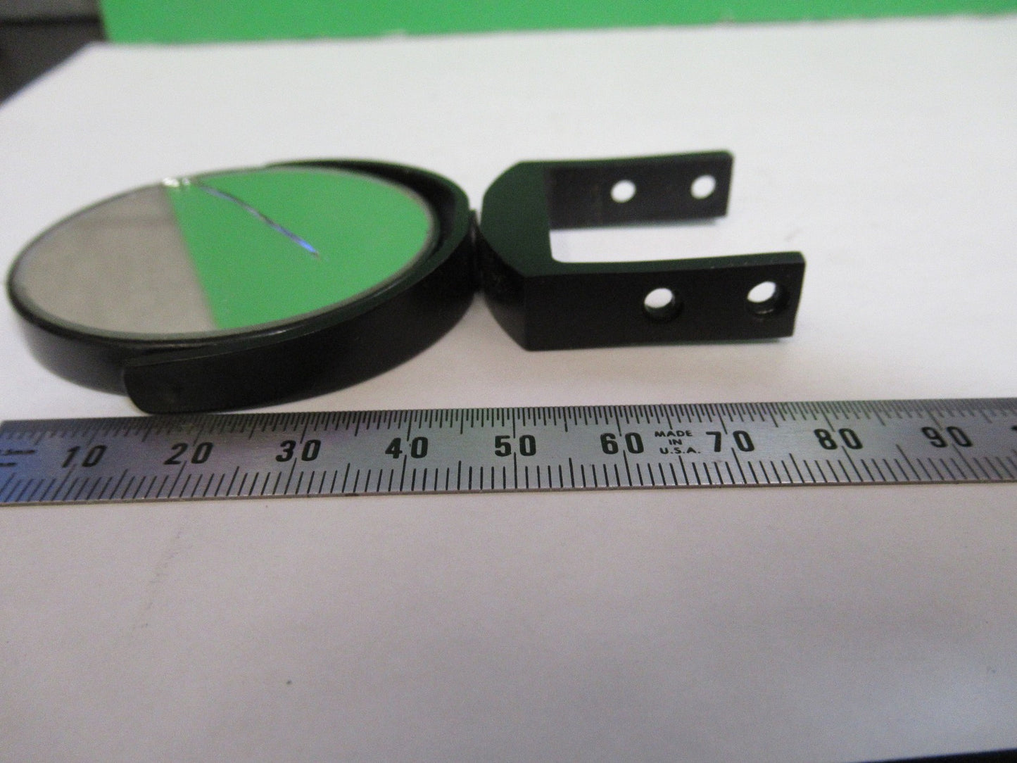 SPENCER AO MIRROR ASSEMBLY OPTICS ANTIQUE MICROSCOPE PART as pic T6-A-73