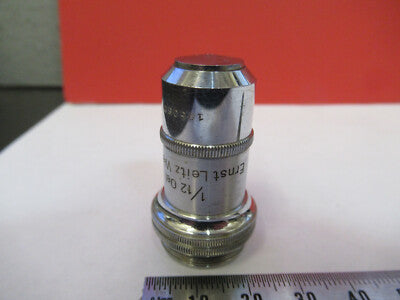 ANTIQUE LEITZ WETZLAR LENS 1/12 OBJECTIVE MICROSCOPE PART AS PICTURED &B3-B-44