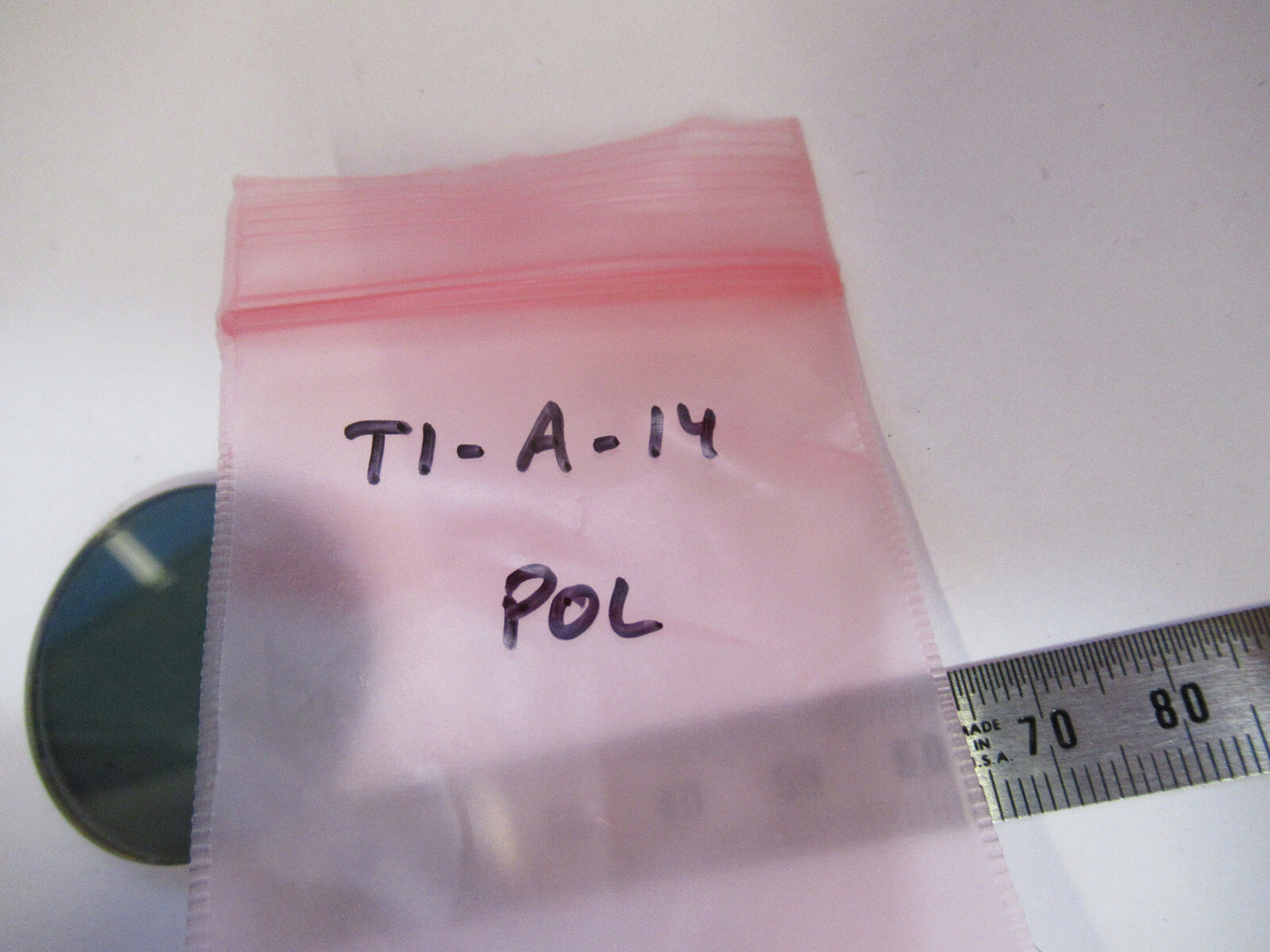 OPTICS POLARIZER POL GLASS MICROSCOPE PART OPTICAL AS PICTURED T1-A-14