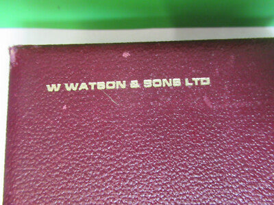 EMPTY W. WATSON & SONS ACCESSORY BOX UK MICROSCOPE PART AS PICTURED Z9-A-74