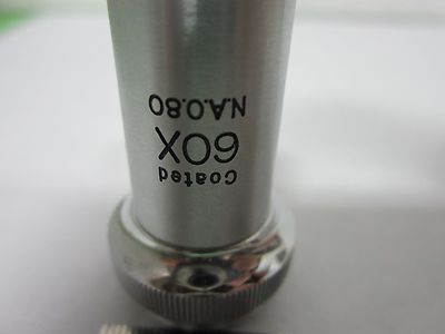 UNITRON 60X OBJECTIVE MICROSCOPE OPTICS BIN#N3-17
