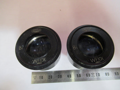 PAIR OLYMPUS JAPAN WF10X OCULAR EYEPIECE MICROSCOPE PART AS PICTURED T9-A-06
