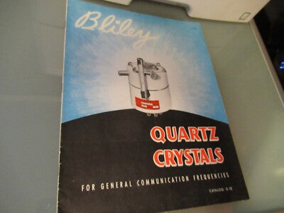 VINTAGE BROCHURE 1941 BLILEY ELECTRIC QUARTZ CRYSTAL FREQUENCY CONTROL AS PICTUR