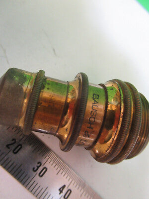 Antique Bausch & Lomb Brass Objective Lens Microscope Part