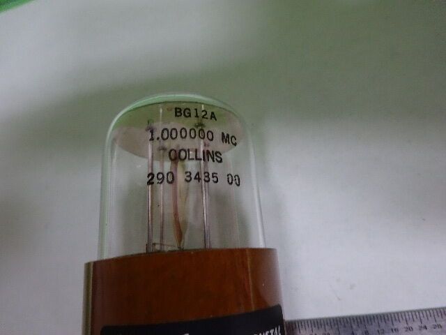 ANTIQUE QUARTZ RADIO CRYSTAL BLILEY ELECTRIC COLLINS 1 MHz GLASS FREQUENCY AQ-42