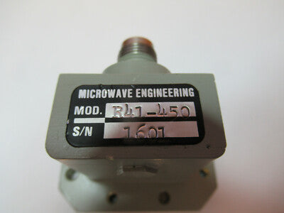 MIL SPEC MICROWAVE ENGINEERING WAVEGUIDE ADAPTER RADAR AIRCRAFT R41-450 #G1-A-27