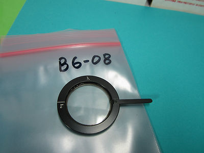 MICROSCOPE PART FILTER LAMBDA GERMANY OPTICS AS PICTURED BIN#B6-08