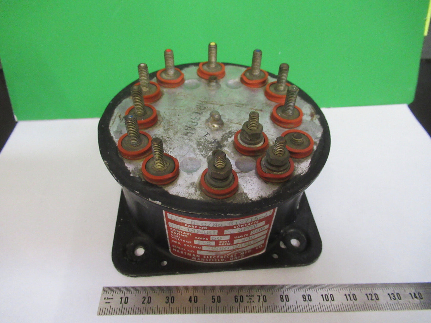 Hartman Electric Relay BHR138ARL Contactor Aircraft Part