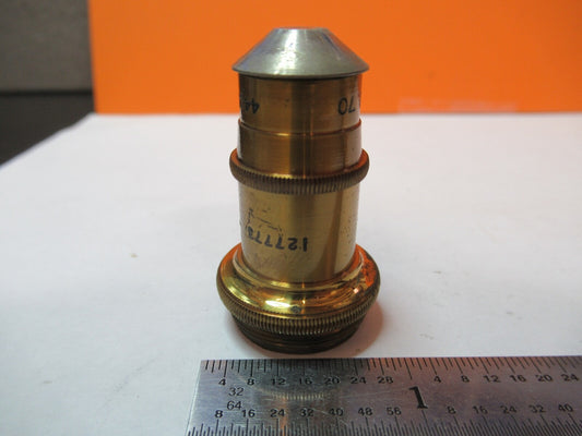 Antique Brass Spencer Lens Co. Buffalo Objective 44X Microscope Part Pictured