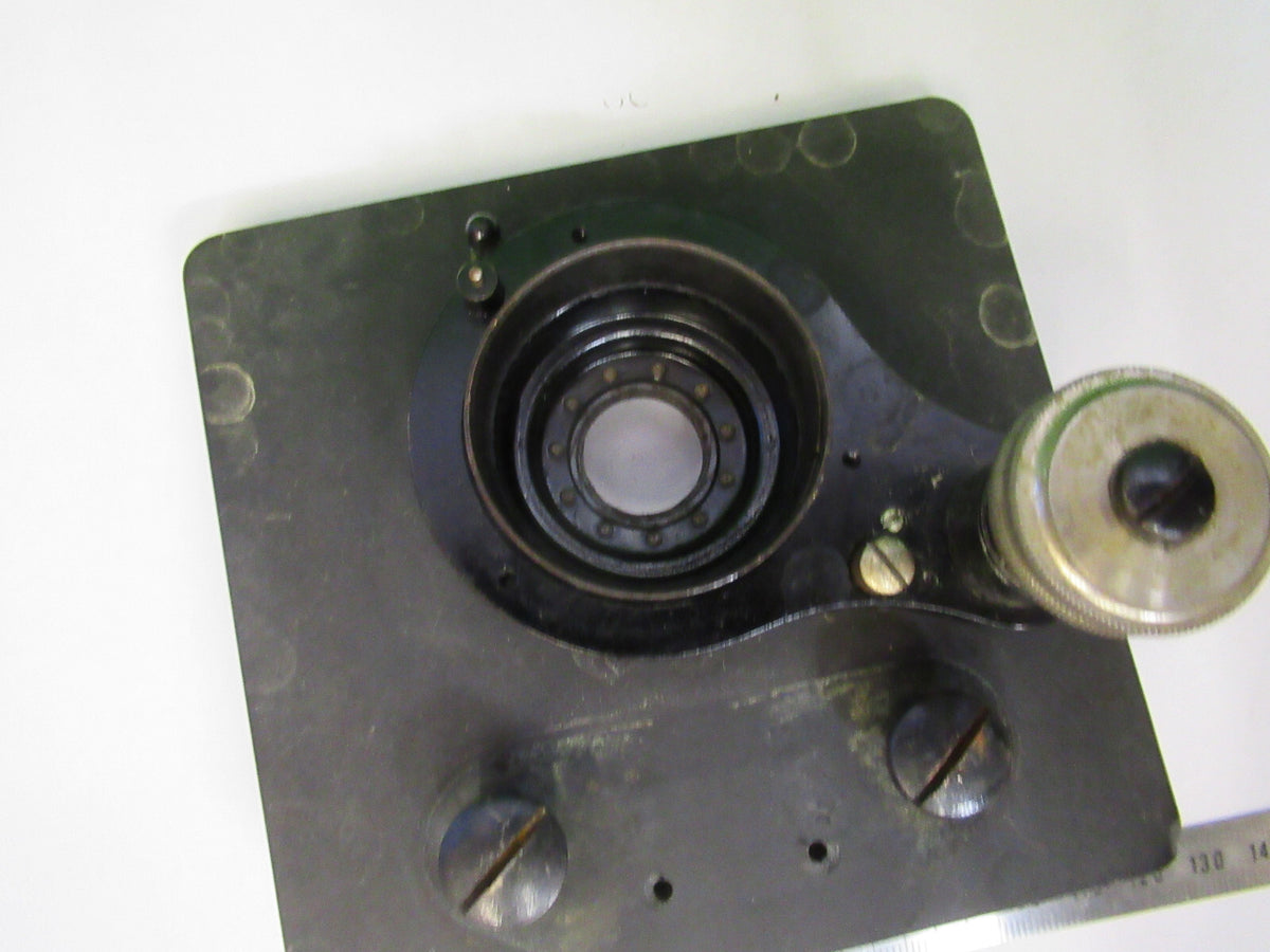 BAUSCH LOMB  STAGE TABLE ANTIQUE MICROSCOPE PART OPTICS AS PICTURED &F3-B-62