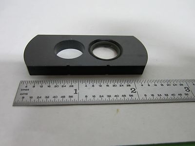 MICROSCOPE PART FILTER SLIDE + LENS OPTICS AS IS BIN#R5-23
