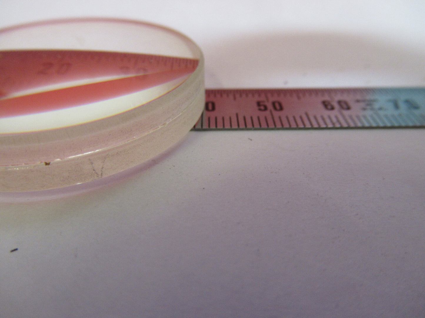 OPTICAL LENS DOUBLET CONVEX  GLASS 40mm OPTICS AS PICTURED  T9-A-61