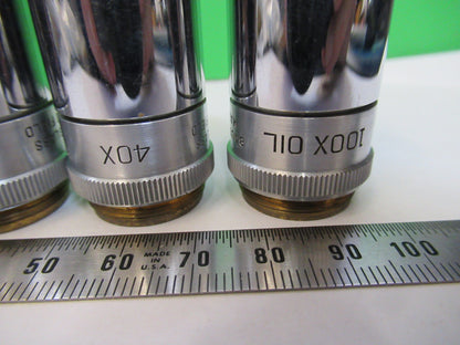 LOT 4ea OBJECTIVE BAUSCH LOMB INDUSTRIAL MICROSCOPE PART AS PICTURED X6-A-105