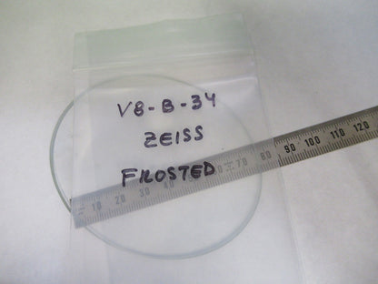 ZEISS GERMANY GLASS FROSTED FILTER DIFFUSER MICROSCOPE PART AS PICTURED V8-B-34