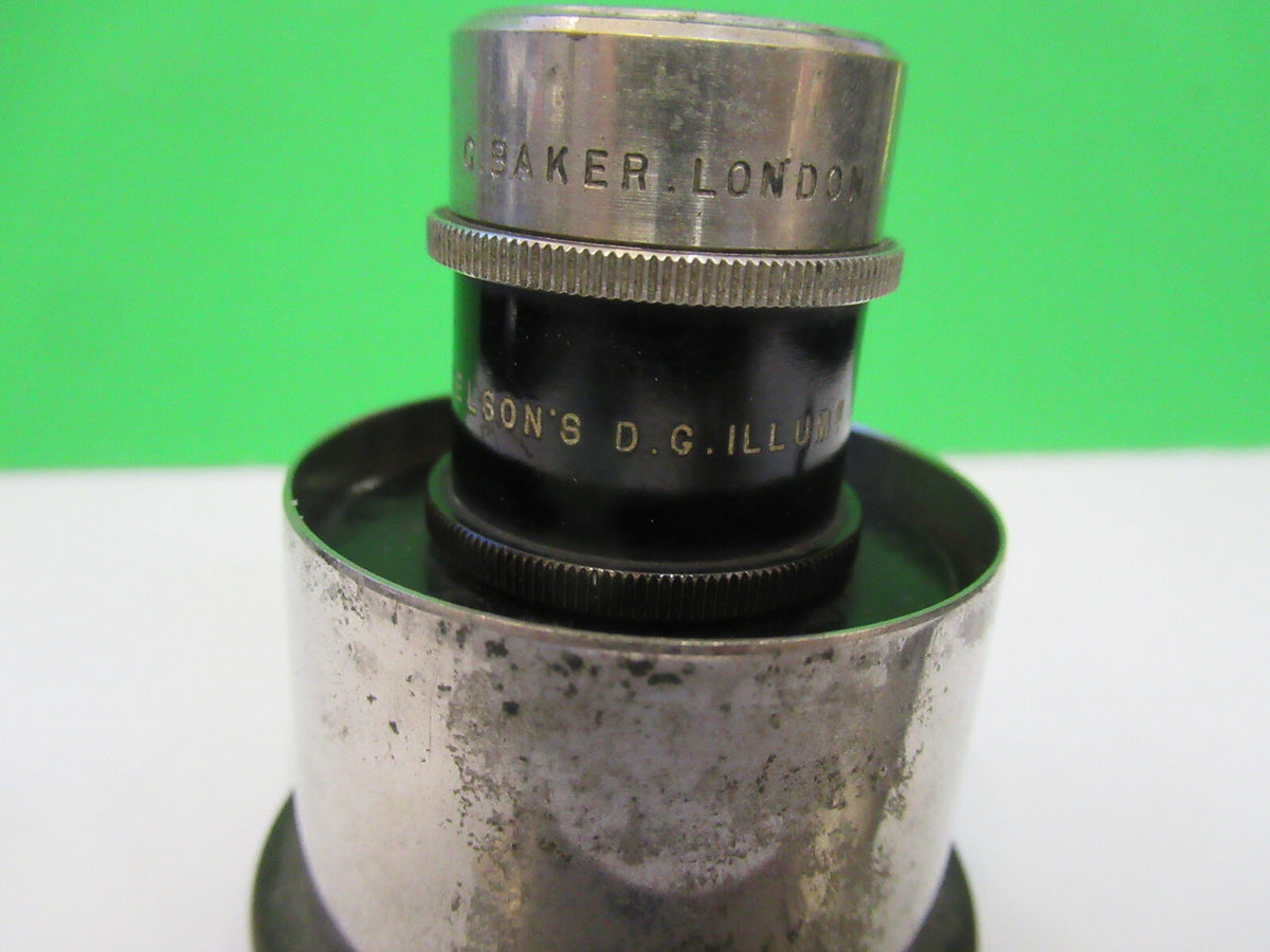 Antique Baker UK Condenser Rare Microscope Part