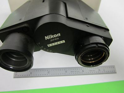 MICROSCOPE PART NIKON JAPAN TRINOCULAR HEAD OPTICS BIN#Q6-06