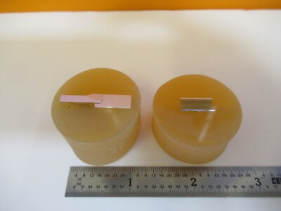 Lot 2 ea METALLOGRAPHIC METAL CROSS SECTION SPECIMEN MICROSCOPY SAMPLE &A7-A-29