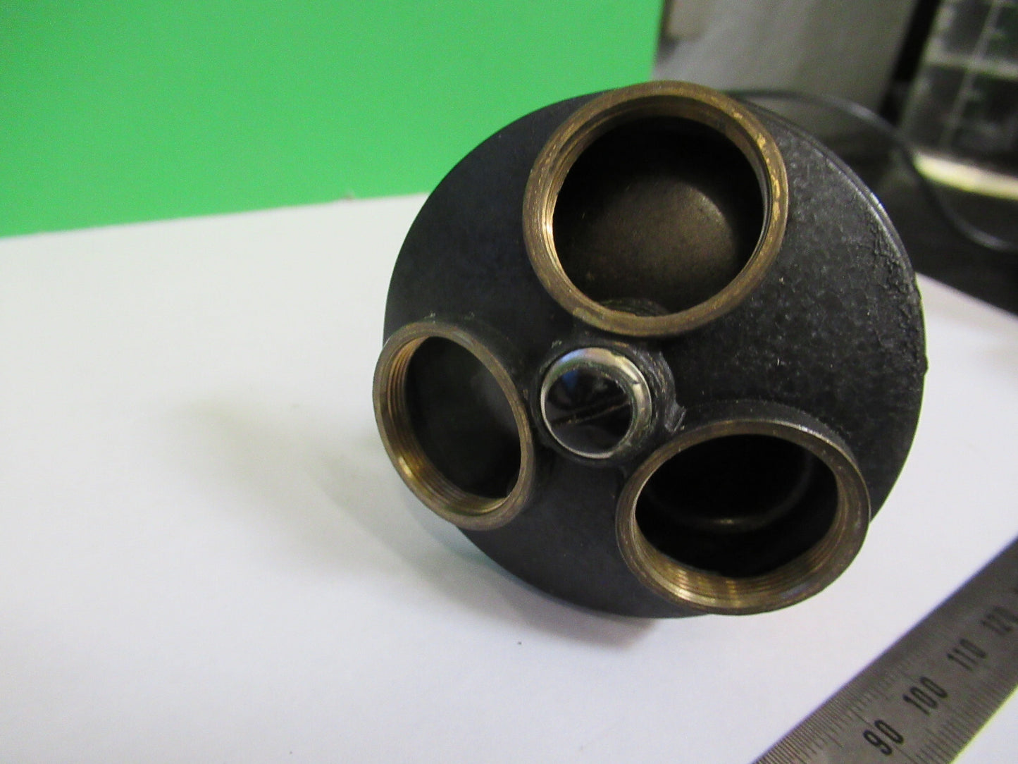 Antique Spencer Lens Co. Brass Tubus + Nosepiece Microscope Part