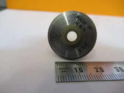 ANTIKES AMERIKANISCHES OPTIK-AO-3,5-FACHES OBJEKTIV-MIKROSKOPTEIL WIE ABGEBILDET &amp;P9-A-25 