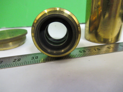 ANTIQUE BRASS OBJECTIVE 3 inch LENS COLLINS LONDON UK MICROSCOPE PART X3-B-22