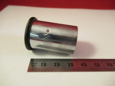 UNKNOWN MAKER 10X OCULAR EYEPIECE OPTICS MICROSCOPE PART AS PICTURED &66-A-79