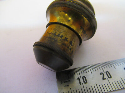 ANTIQUE BAUSCH LOMB 1" BRASS OBJECTIVE MICROSCOPE PART AS PICTURED R7-A-59
