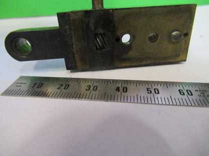ANTIQUE ERNST LEITZ BRASS CONDENSER HOLDER MICROSCOPE PART AS PICTURED #R1-A-84