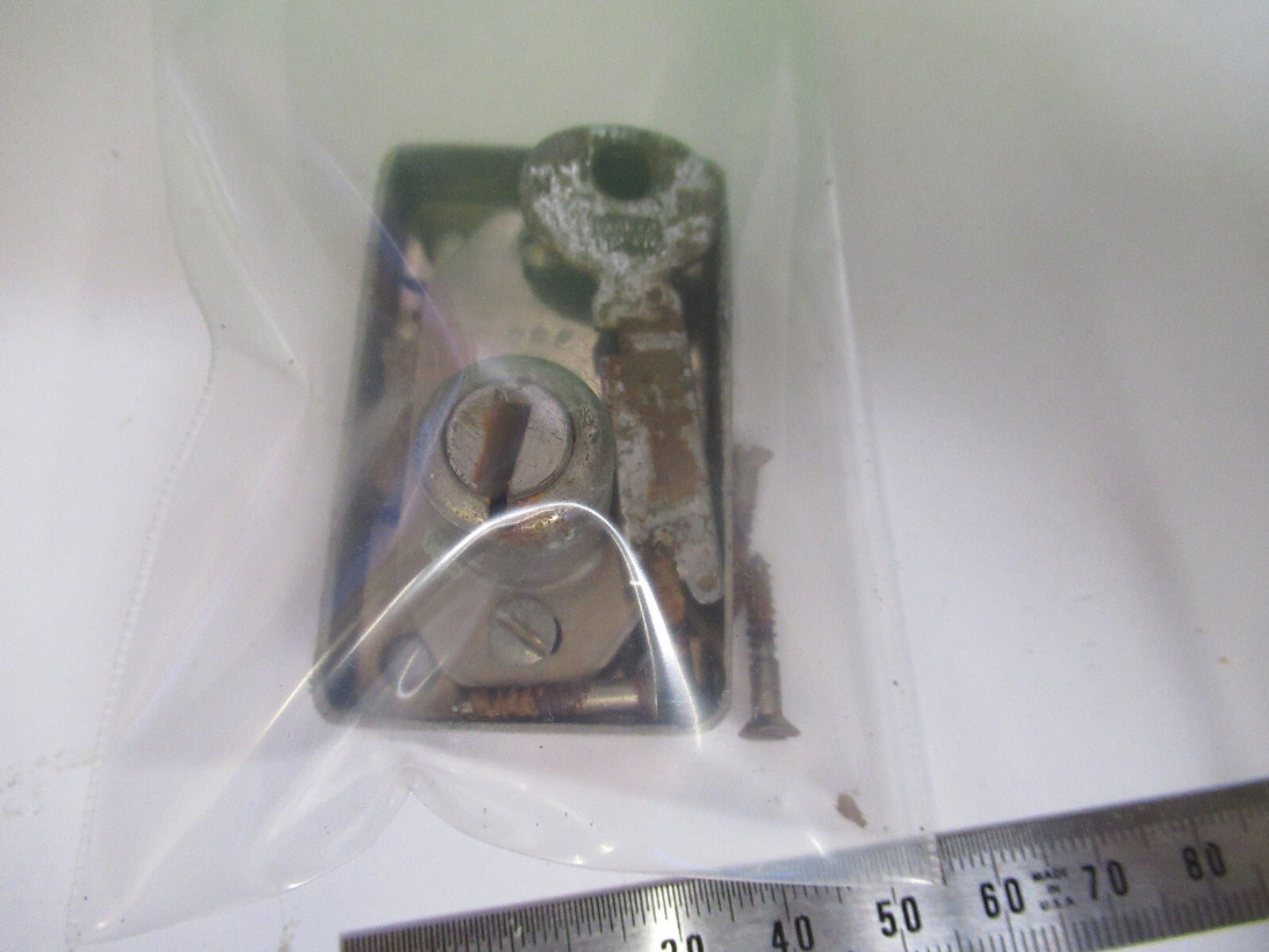 Lock & Key Wood Cabinet Germany Microscope Part